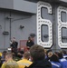 Nimitz Commanding Officer Addresses Sailors on Flight Decck