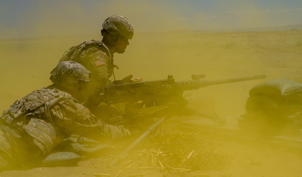 Soldiers Operate .50 Cal during Live Fire Exercise