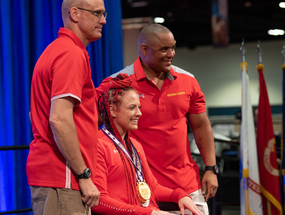 2019 DoD Warrior Games Team Marine Corps Medal Ceremony