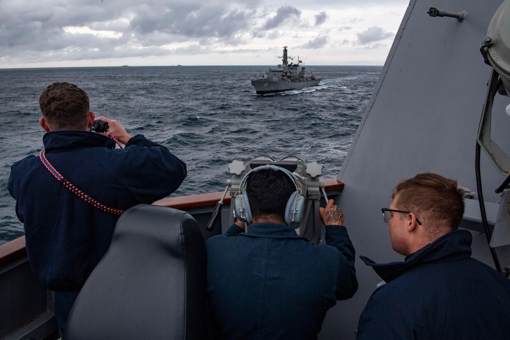 USS Michael Murphy Conducts Maneuvering Exercises With Partnering Navies During UNITAS LX