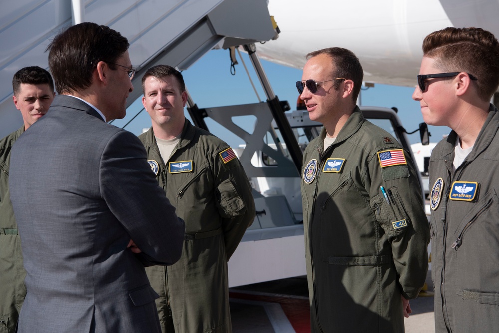 Acting Secretary of Defense Greets Air Crew Members
