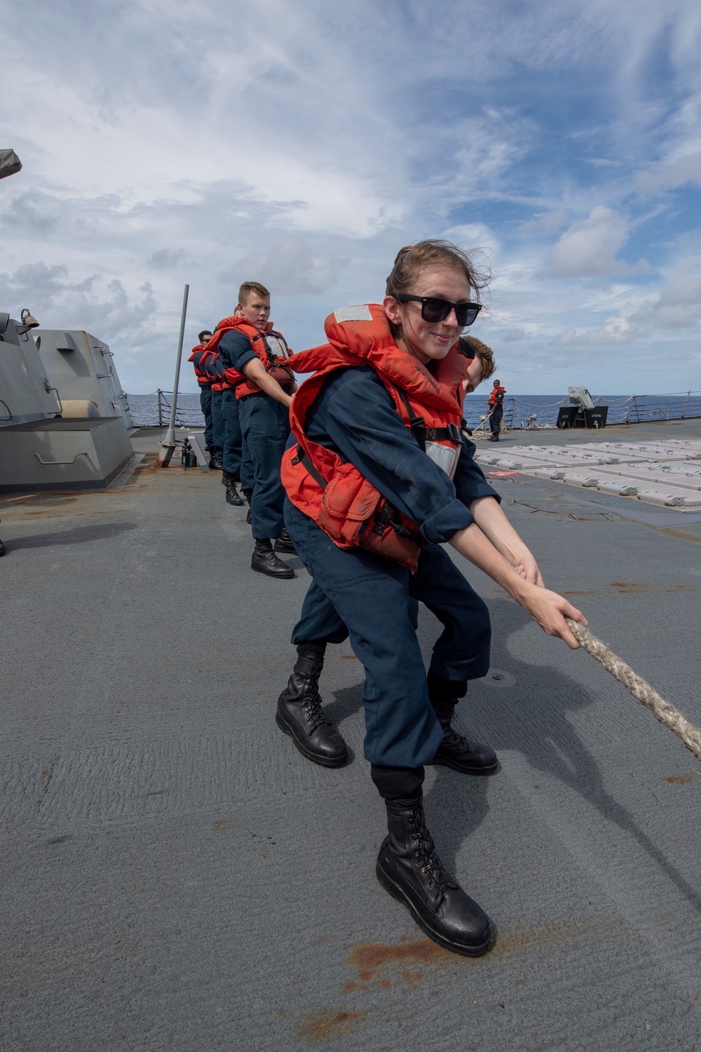 USS MOMSEN Conducts in Replishment-at-Sea