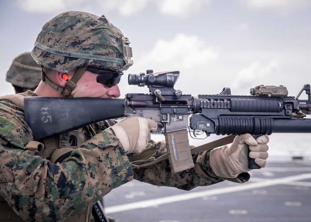 11th MEU CMP Range aboard the USS John P. Murtha
