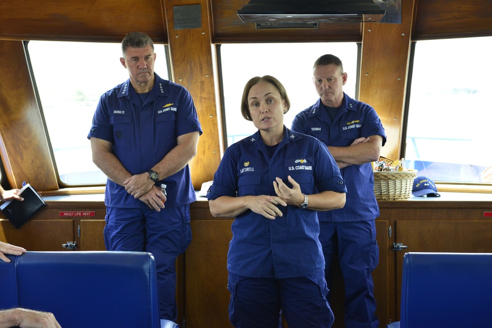 Admiral Karl Schultz, commandant of the Coast Guard, visits Port of New Orleans