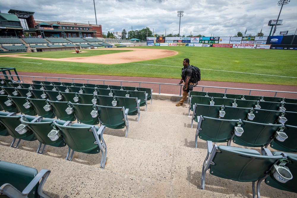 21st CST trains at ballpark