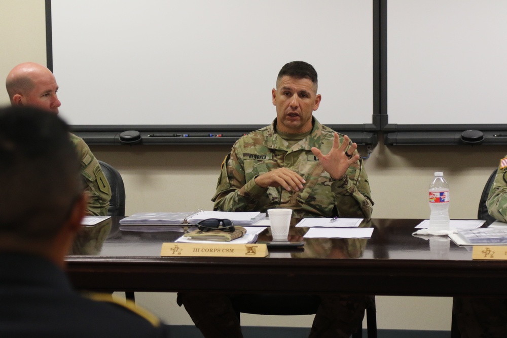 III Corps Best Warrior Competition Board