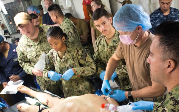 USS America: mass casualty drill