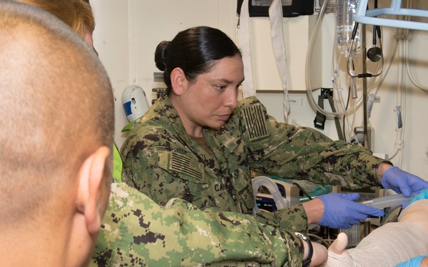 USS America: mass casualty drill
