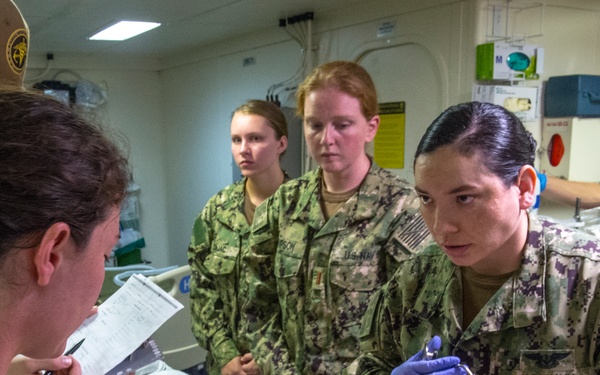 USS America: mass casualty drill
