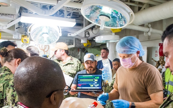 USS America: mass casualty drill