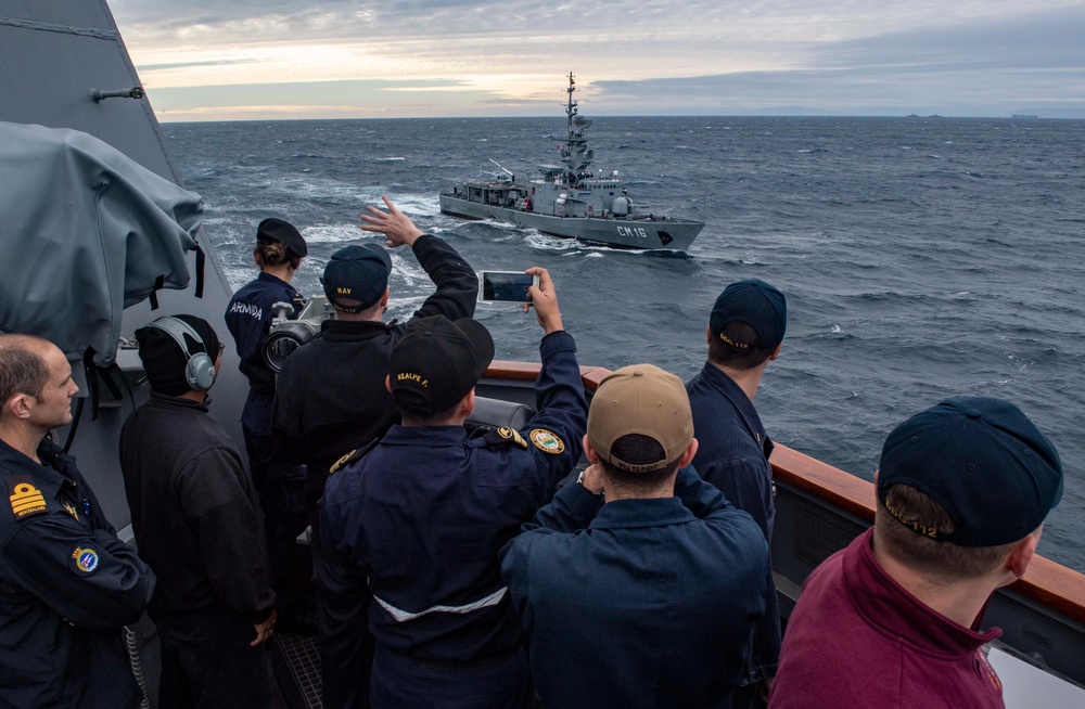 USS Michael Murphy Conducts Maneuvering Exersizes With Partnering Navies During UNITAS LX