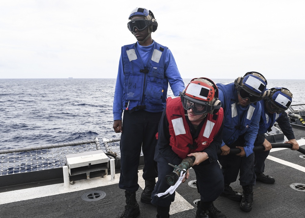 USS Antietam Crash and Salvage Drill