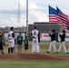 USS Constitution Sailors Parade the Colors at River Bandits Game