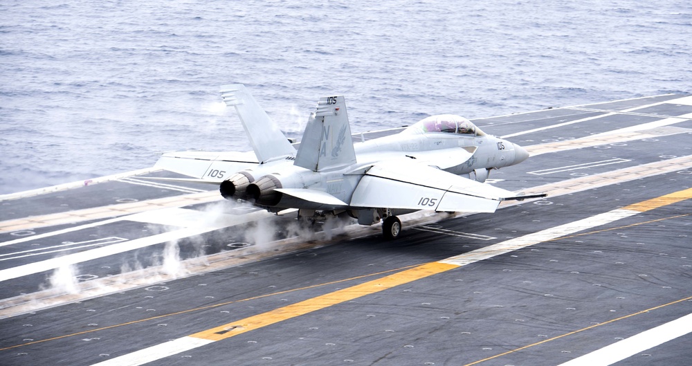 F/A-18F Super Hornet launches aboard USS Nimitz