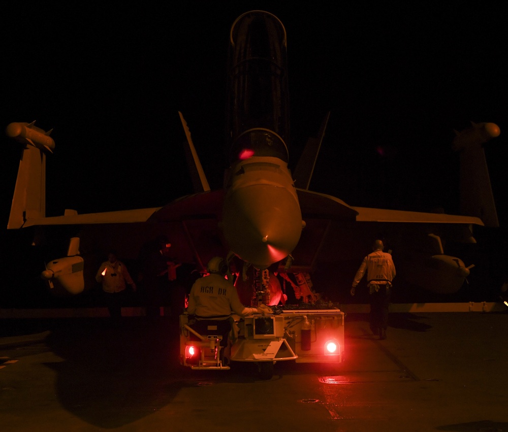 Nimitz Sailors Conduct Elevator Operations