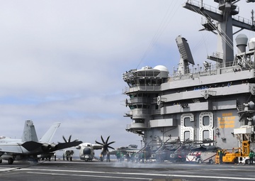 Aircraft Lands on Flight Deck