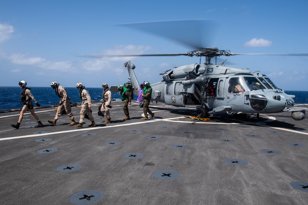 USS Harpers Ferry Conducts Flight Operations