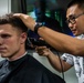 Marine Cuts Hair Aboard USS Harpers Ferry