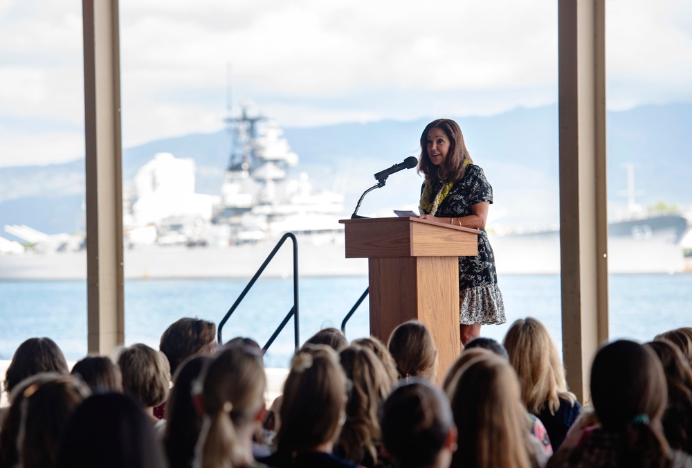 Second Lady of the United States Karen Pence addresses military spouses in Hawaii