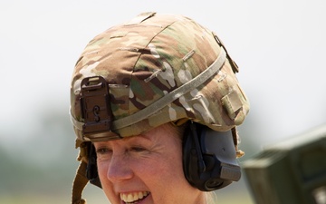 Yeager fires with 1st Battalion, 143rd Field Artillery