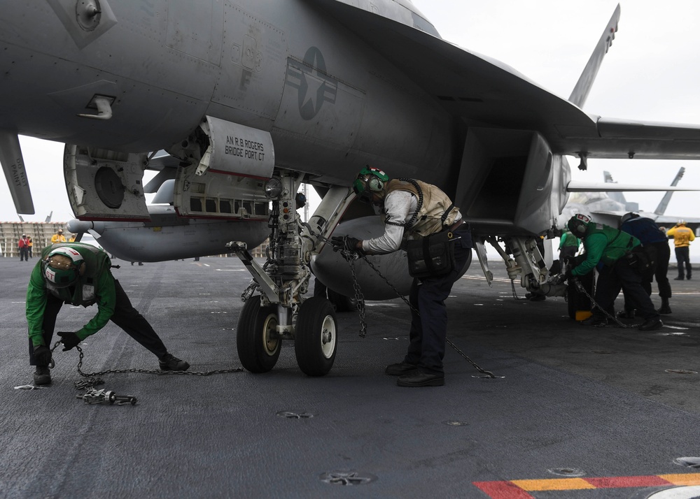 Nimitz Sailors Conduct Flight Operations