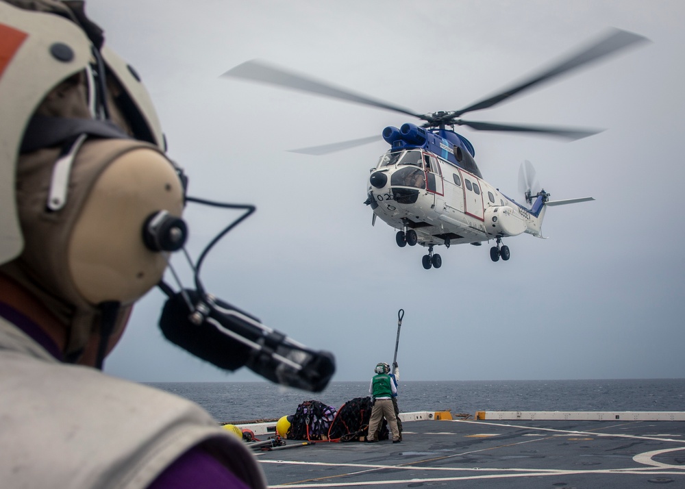 Replinishment-at-sea for the USS John P. Murtha