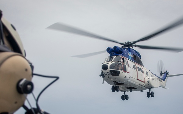 Replinishment-at-sea for the USS John P. Murtha