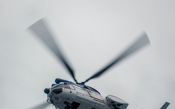 Replinishment-at-sea for the USS John P. Murtha