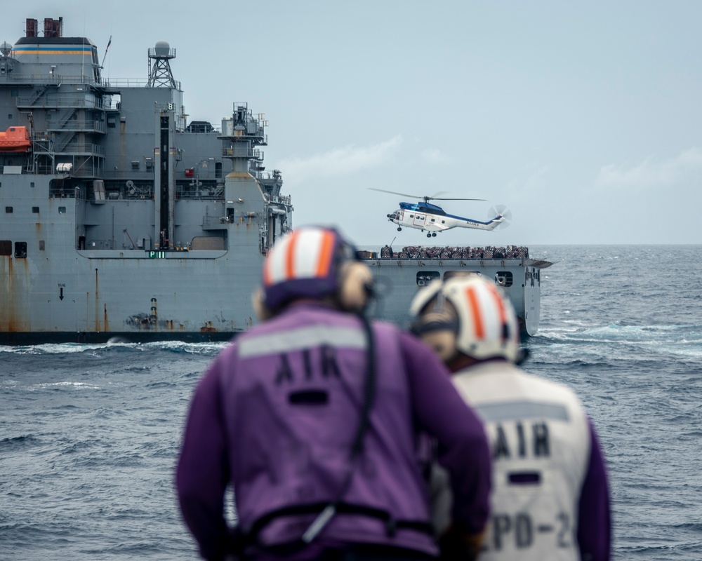 Replinishment-at-sea for the USS John P. Murtha
