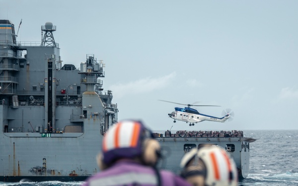 Replinishment-at-sea for the USS John P. Murtha