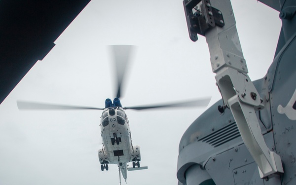 Replinishment-at-sea for the USS John P. Murtha