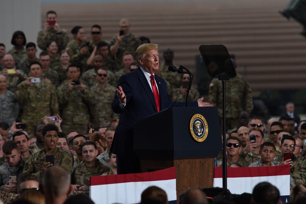 Trump thanks U.S. service members