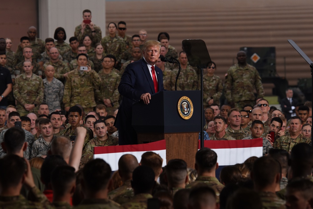 Trump thanks U.S. service members