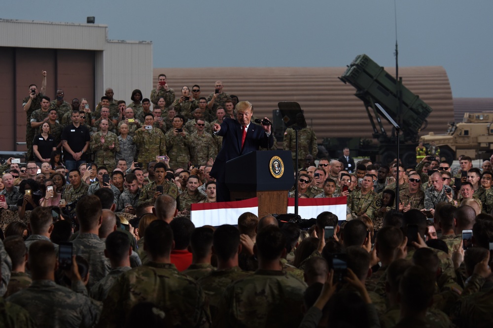 Trump thanks U.S. service members