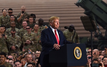 President Trump visits Osan Air Base, thanks service members