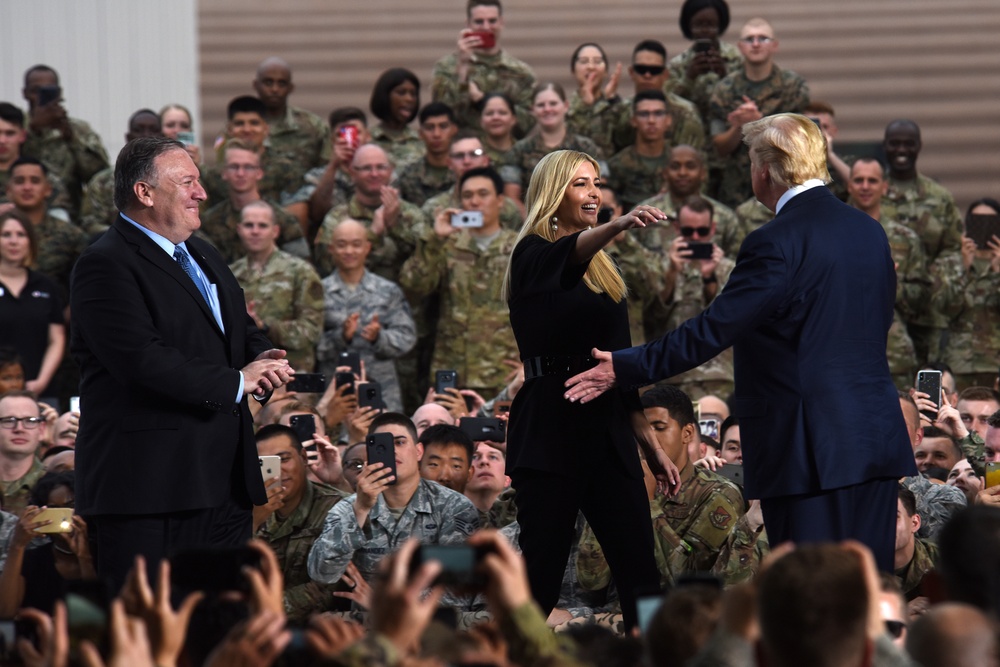 President Trump visits Osan Air Base, thanks service members