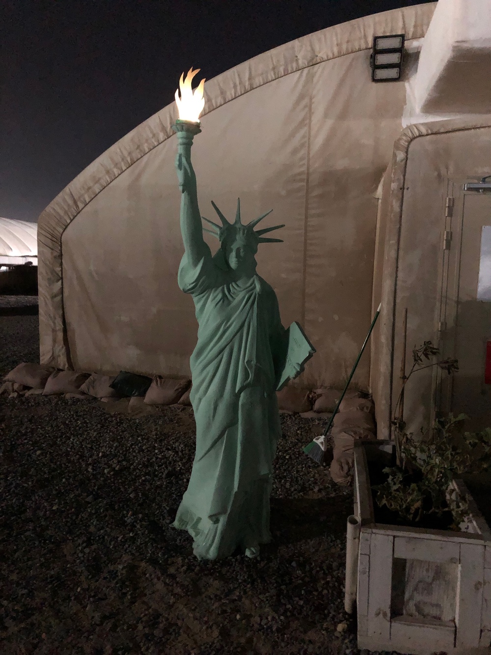 Lady Liberty Arrives at Camp Arifjan, Kuwait, Reunited With Her Soldiers