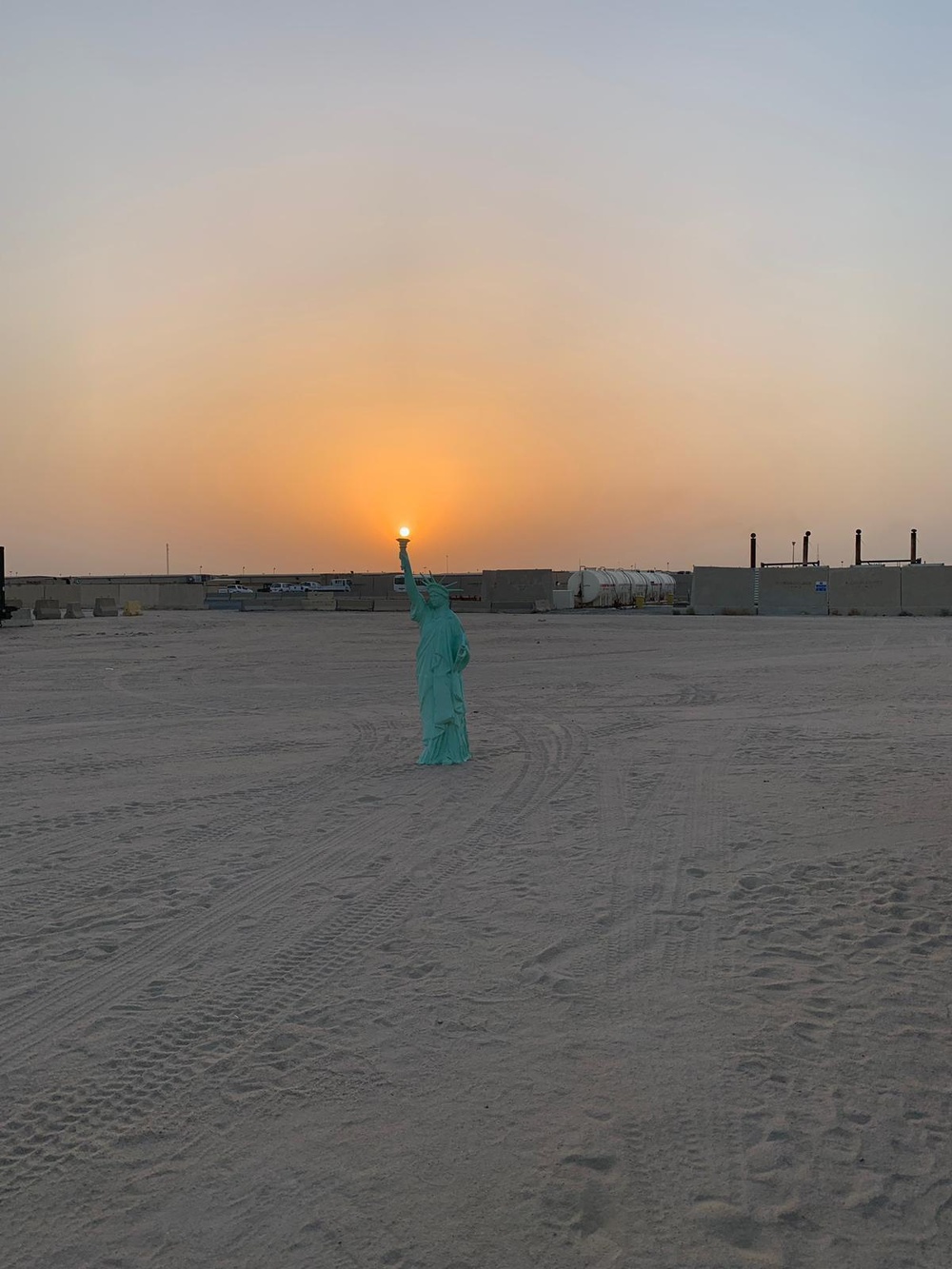 Lady Liberty Arrives at Camp Arifjan, Kuwait, Reunited With Her Soldiers