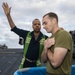 USS Wasp (LHD 1) Holds Baptism at Sea