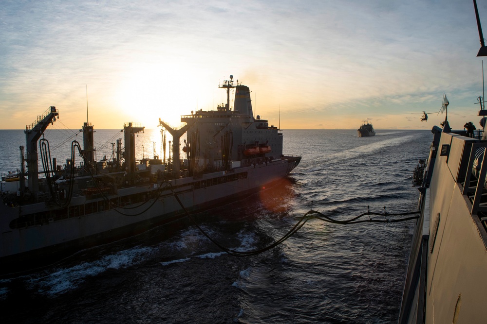 USS Green Bay (LPD 20) Replenishment at Sea