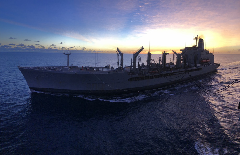 USS Green Bay (LPD 20) Replenishment at Sea