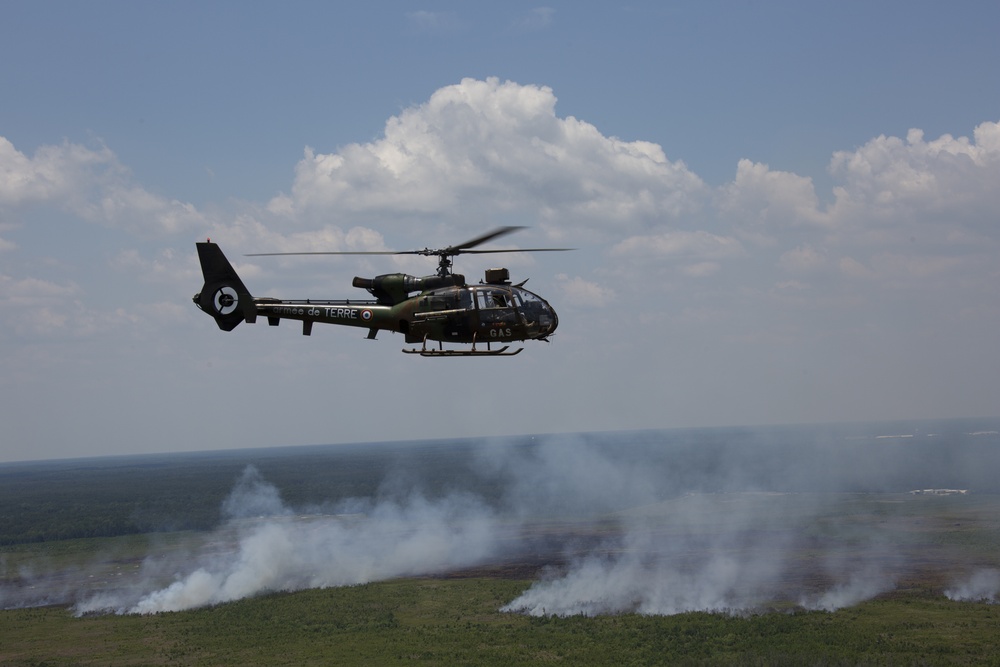 SA 341 Gazelle conducts TOW Missile training