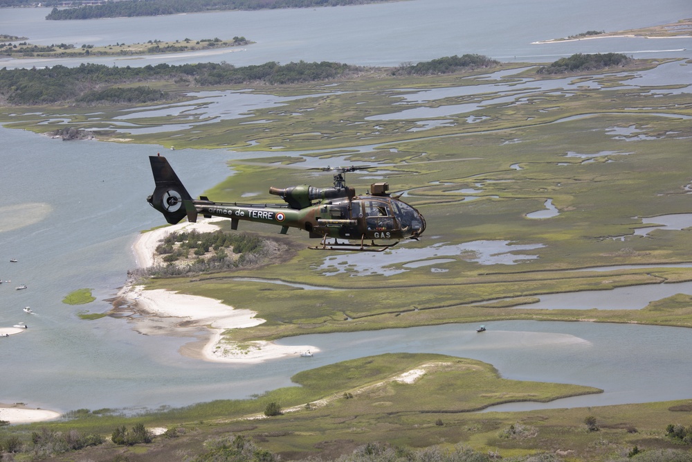 SA 341 Gazelle conducts TOW Missile training