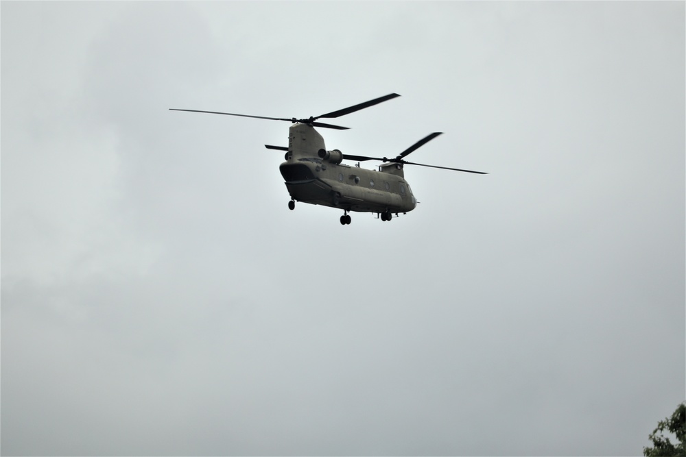 Chinook helicopter training operations at Fort McCoy