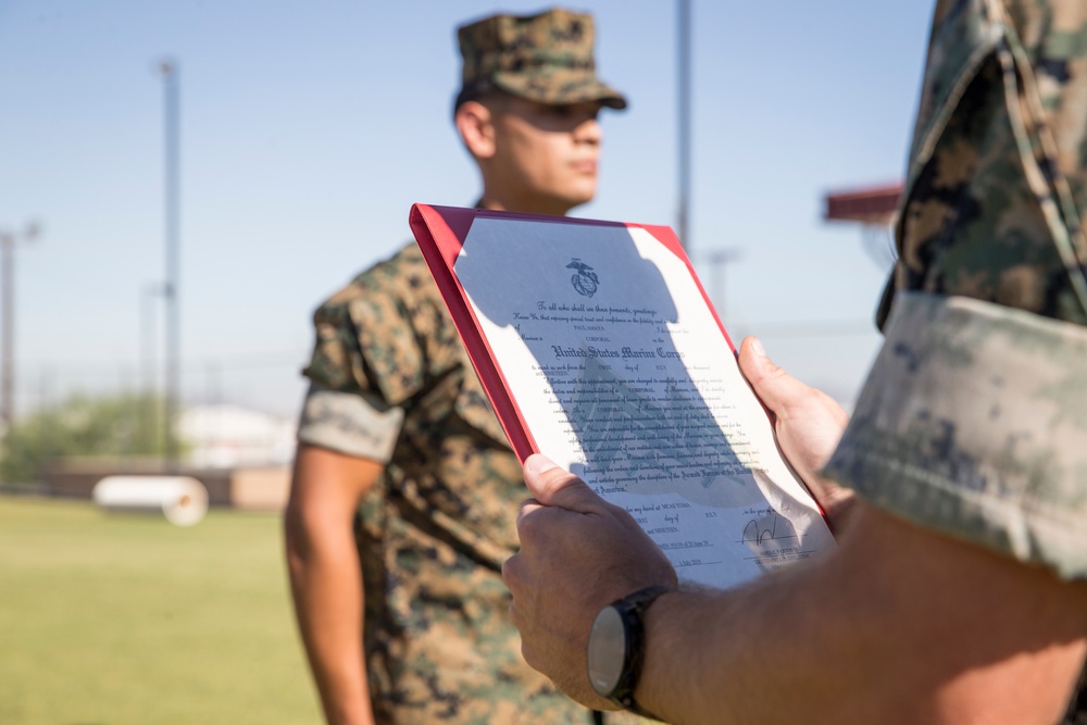 Cpl. Amaya Promotion Ceremony