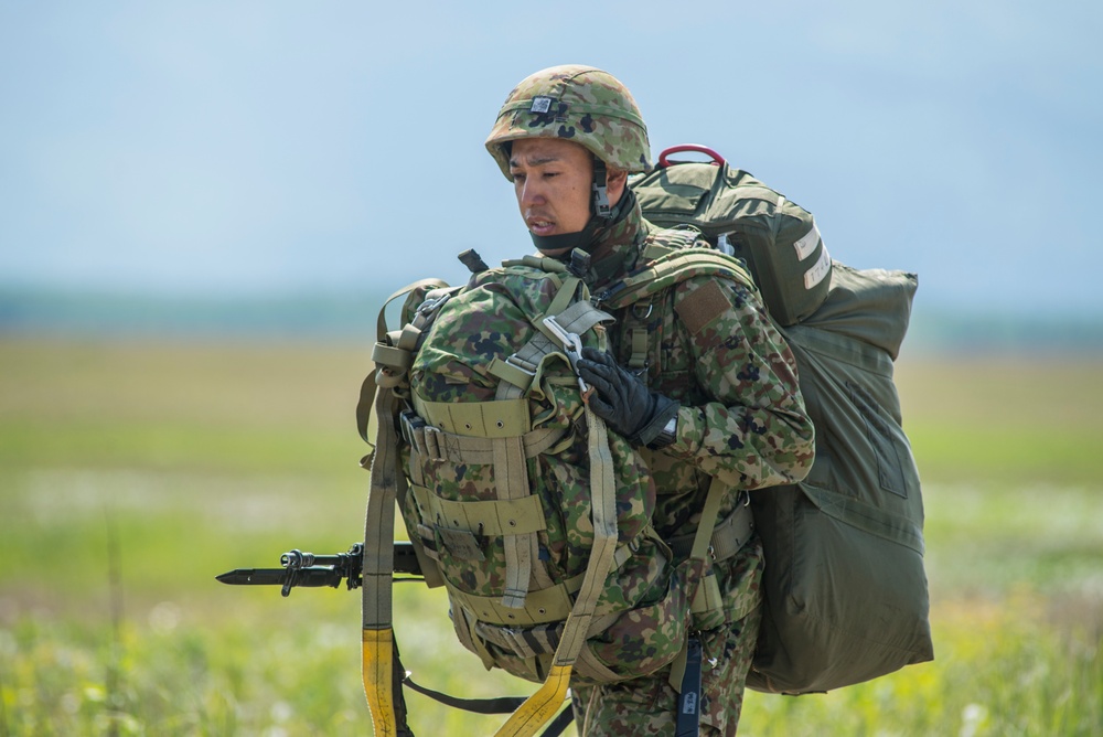 Japanese jump out of C-130's during Red Flag-Alaska 19-2