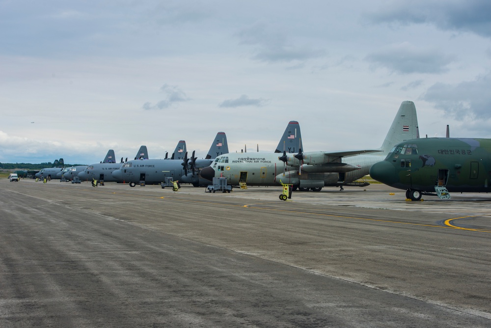 C-130's takeoff during Red Flag- Alaska 19-2