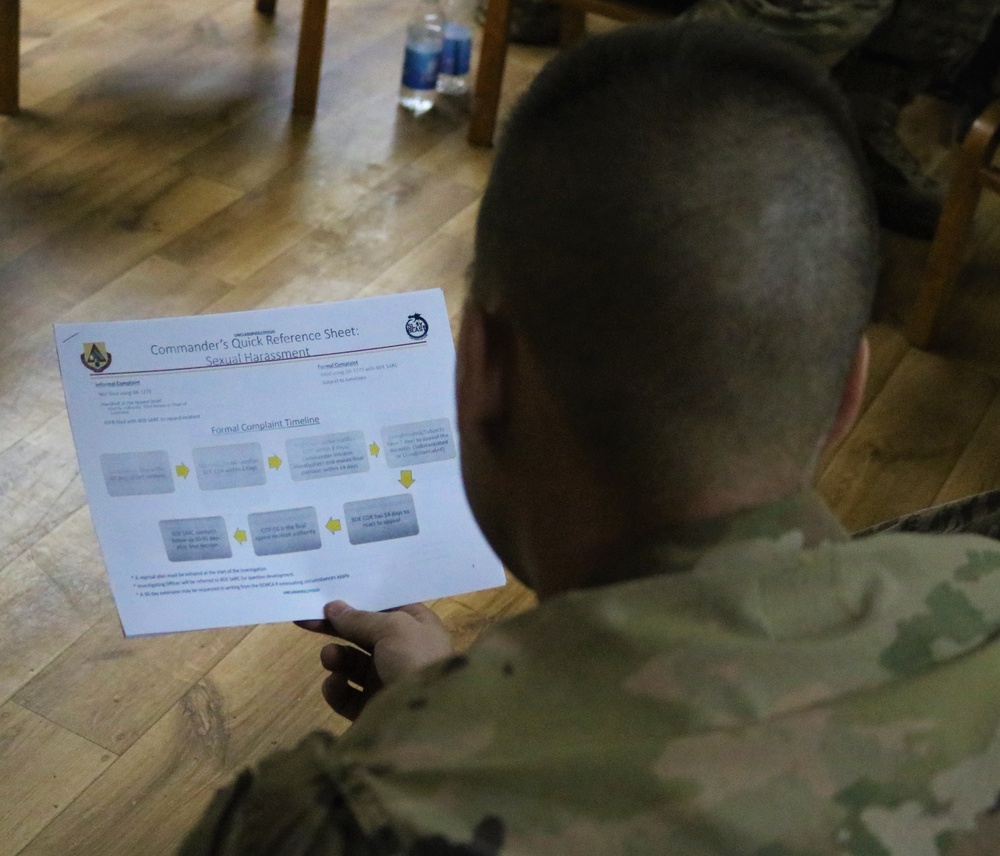 Task Force Cavalier 3rd Quarterly SHARP Leaders Training