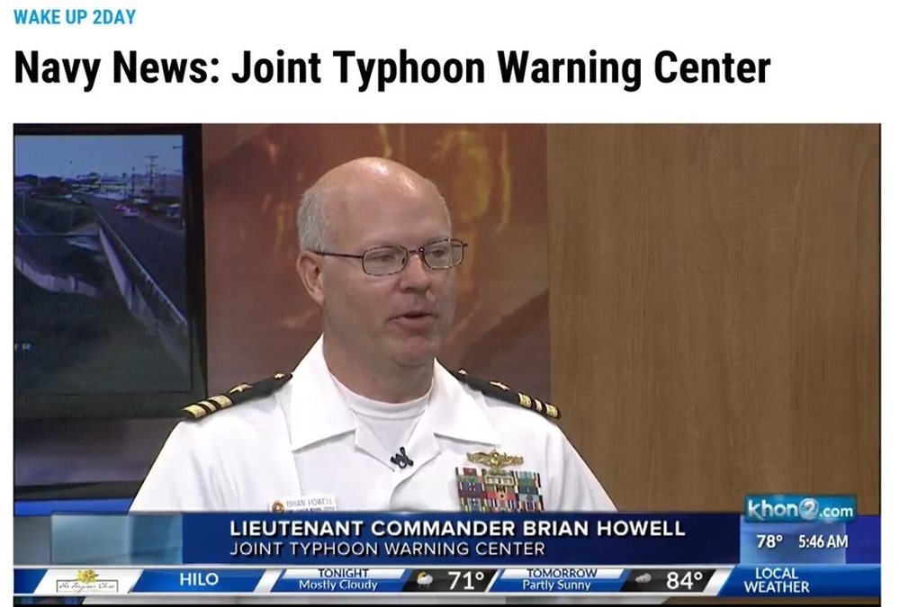 JTWC Officer Appears on Hawaii Local News Station