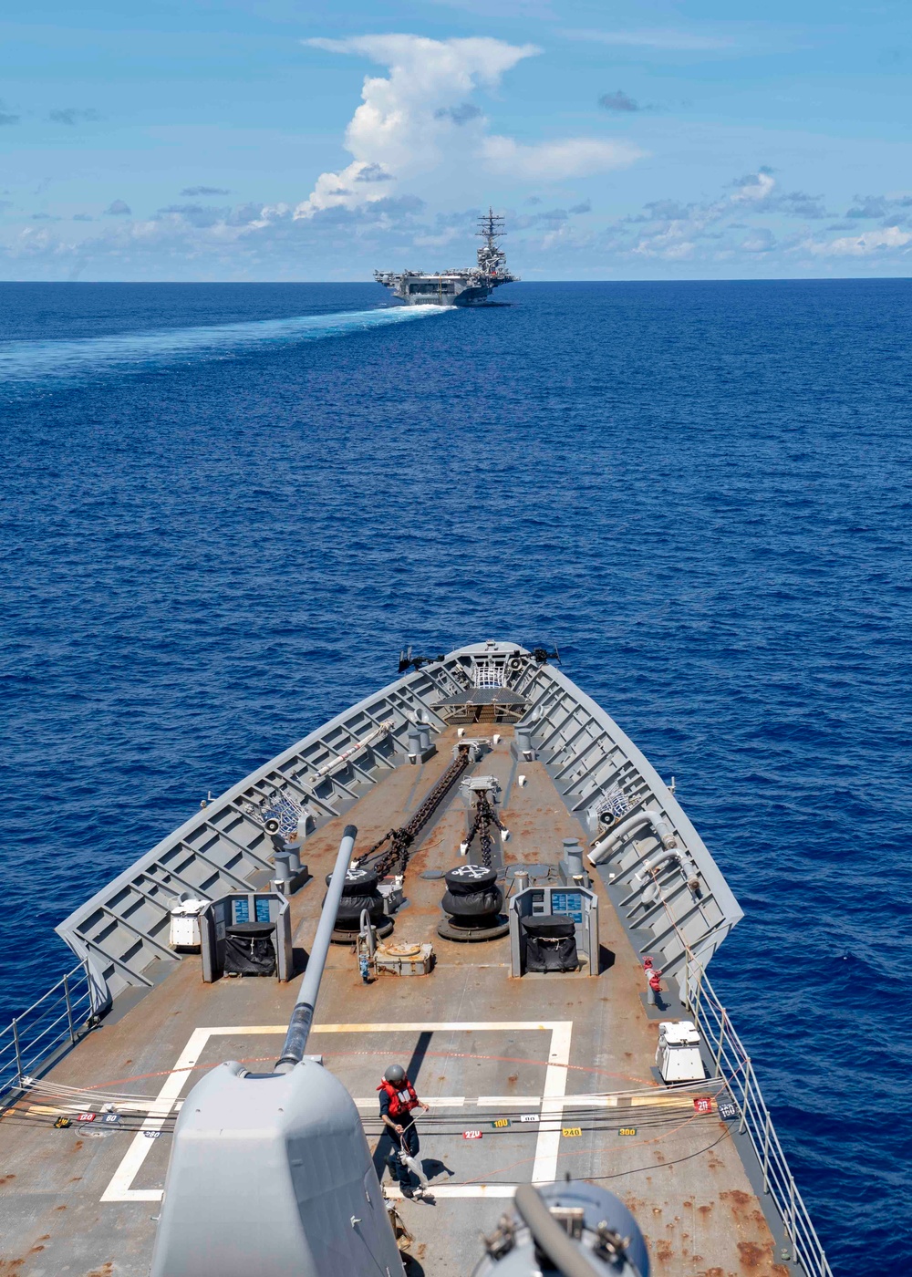 Replenishment-at-sea Aboard USS Chancellorsville